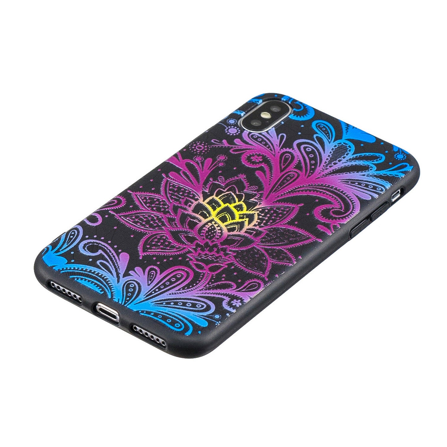 shockproof Silicone Painted Pattern Back Case For iPhone - carolay.co