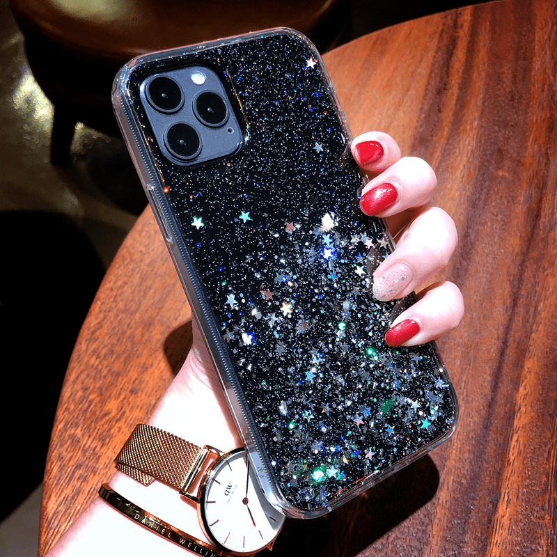 Shockproof Clear Case Bling Glitter Cover For iPhone - carolay.co