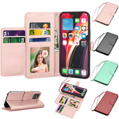 Case Leather Flip Wallet Holder Stand Cover For iPhone - carolay.co