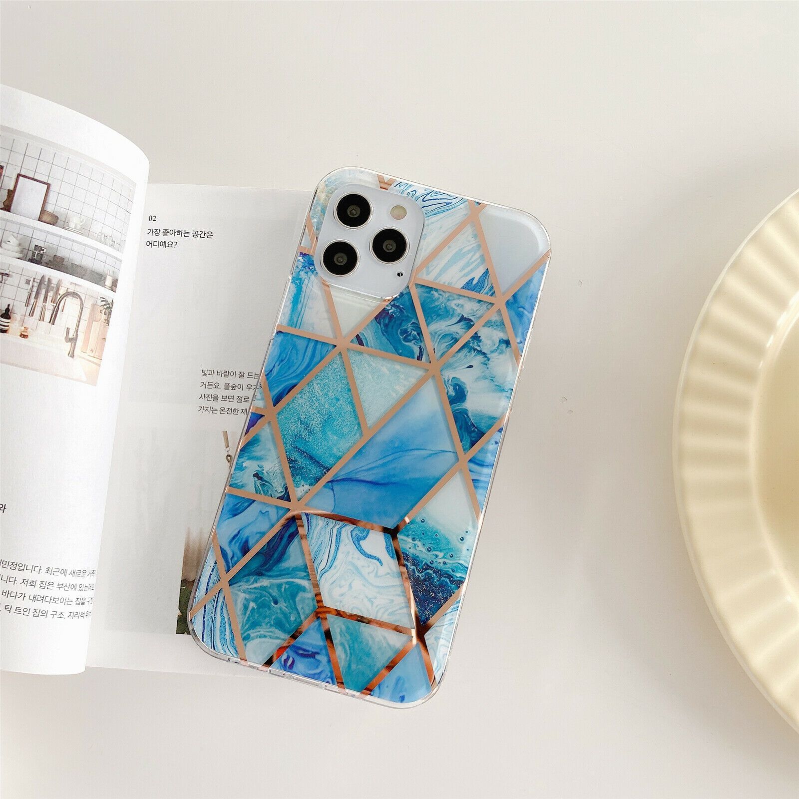 Slim Clear Marble Pattern Case For iPhone - carolay.co