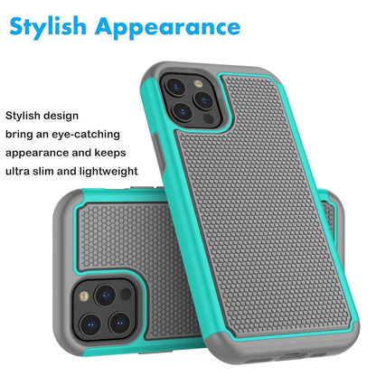 Case Hybrid Hard Cover with Screen Protector For iPhone - carolay.co