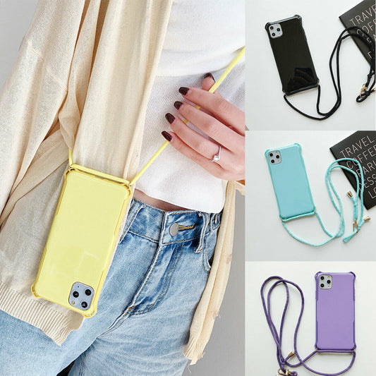 Untra Slim Crossbody Shoulder Strap Back Case Cover For iPhone - carolay.co