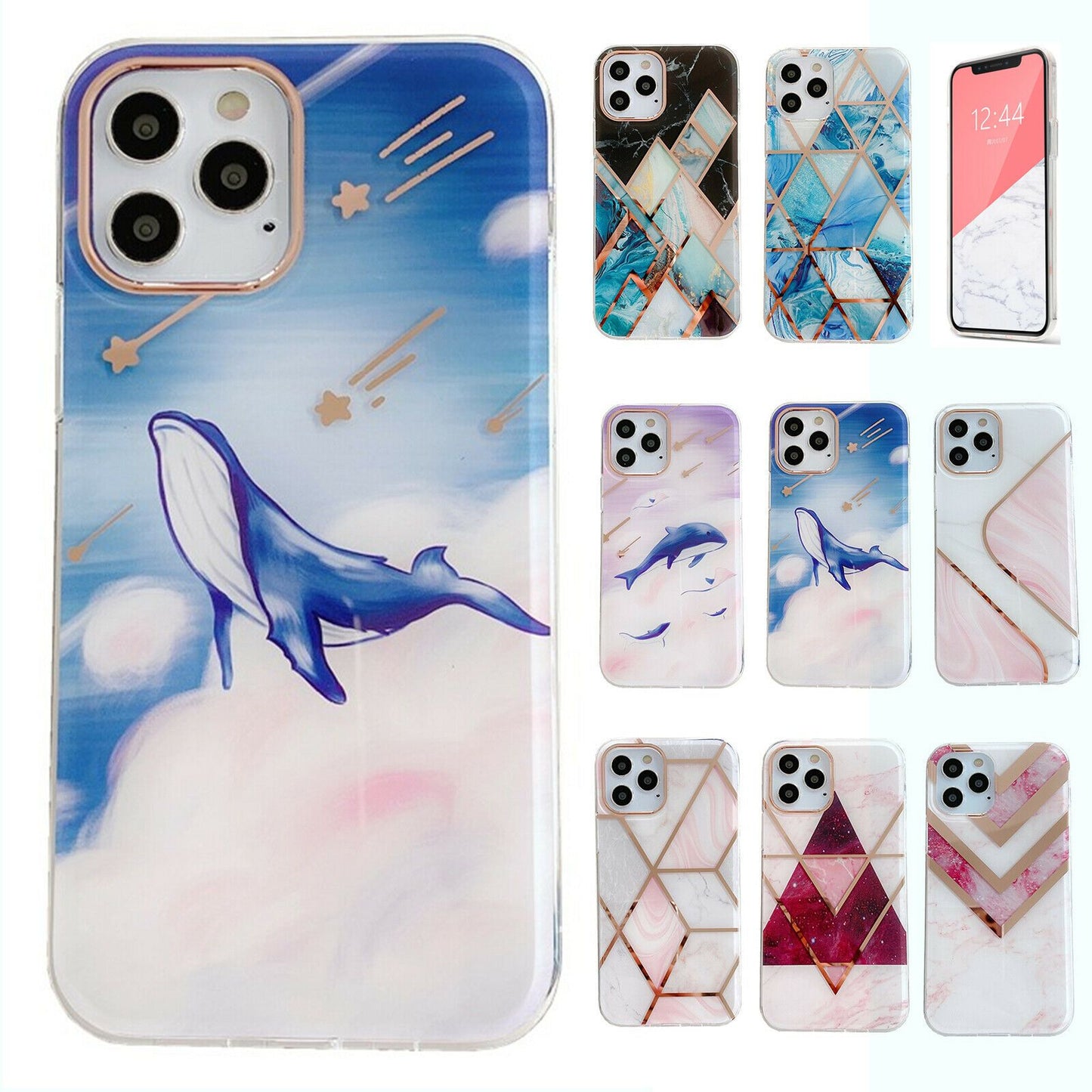 Slim Clear Marble Pattern Case For iPhone - carolay.co