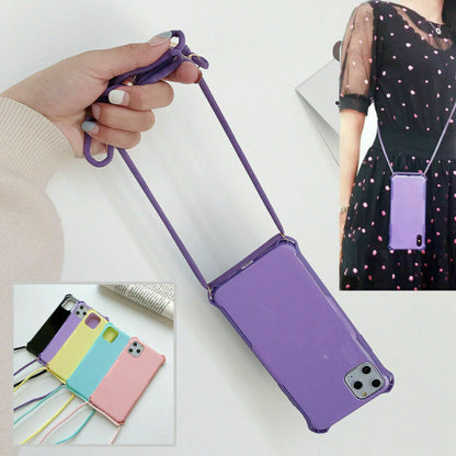 Untra Slim Crossbody Shoulder Strap Back Case Cover For iPhone - carolay.co