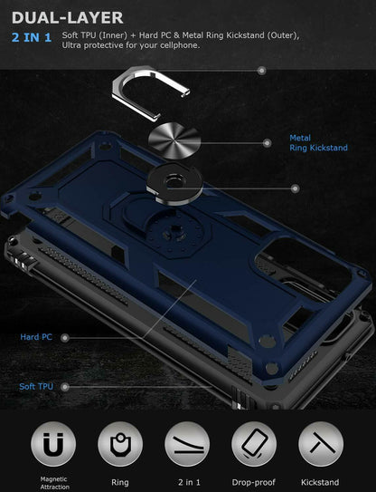 Ultra Armor Case With Ring Stand Holder for Samsung Galaxy S20 - carolay.co