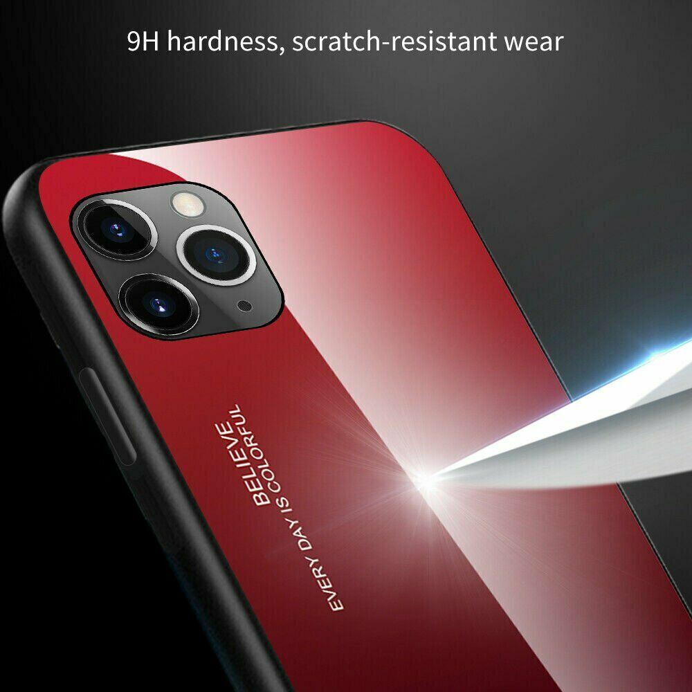 Luxury Tempered Glass Slim Hard Back Phone Case For iPhone - carolay.co