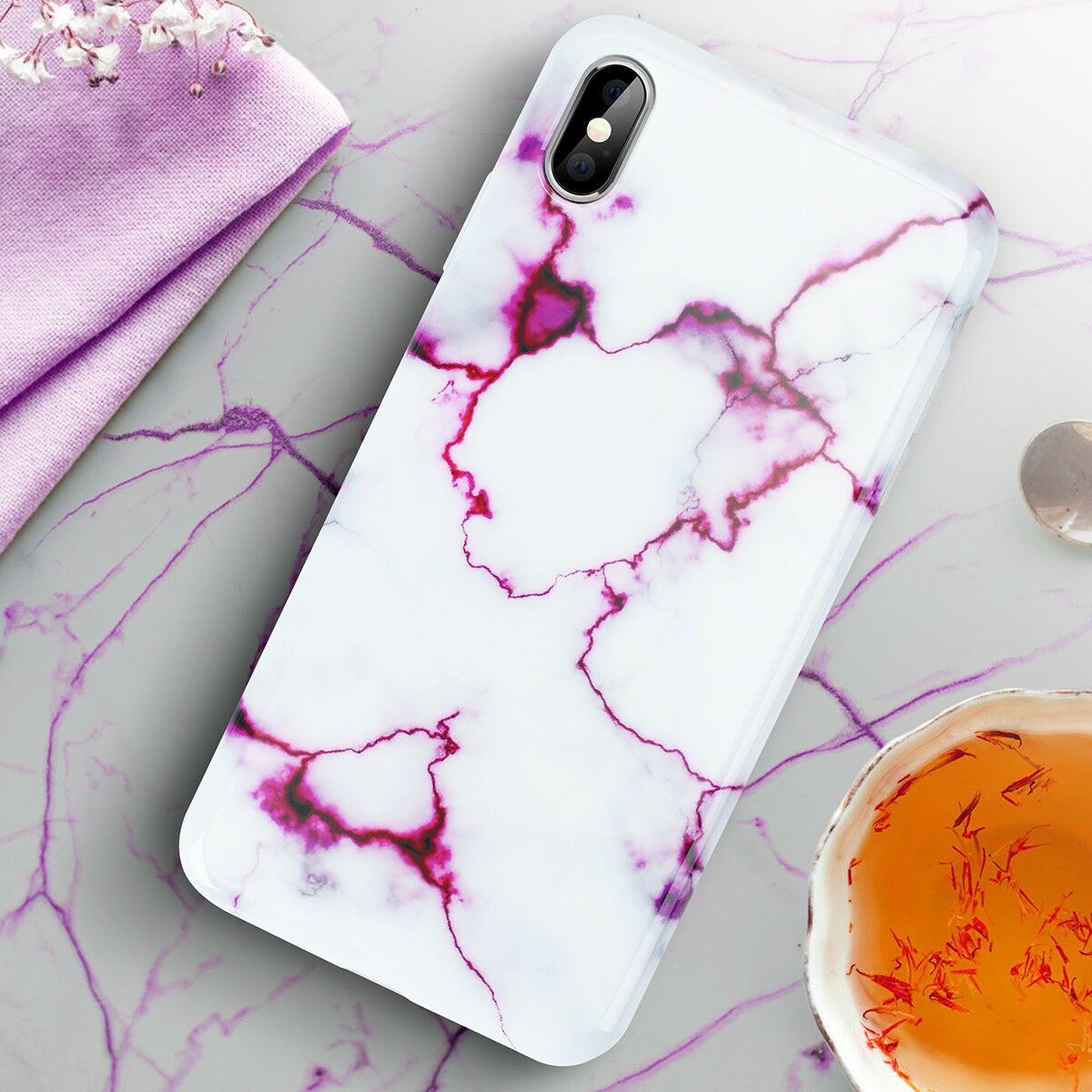 Marble Pattern Case Shockproof Hybrid Soft For iPhone - carolay.co