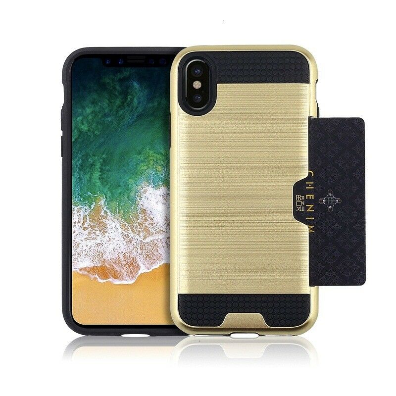 Case Fits Card Wallet Shockproof Bumper Hard Protective for iPhone - carolay.co