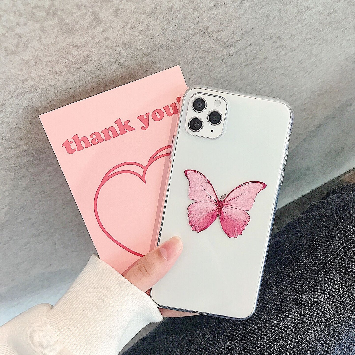 Butterfly Pattern Soft Rubber Back Case For iPhone - carolay.co