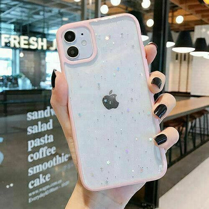 Star Glitter Clear Bling Case For iPhone - carolay.co