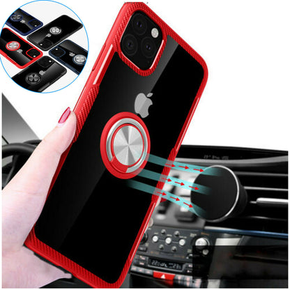 Hybrid Case Magnetic Stand Ring Holder Armor Rubber For iPhone - carolay.co