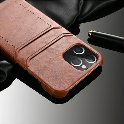 Slim Back Leather Card Case For iPhone - carolay.co