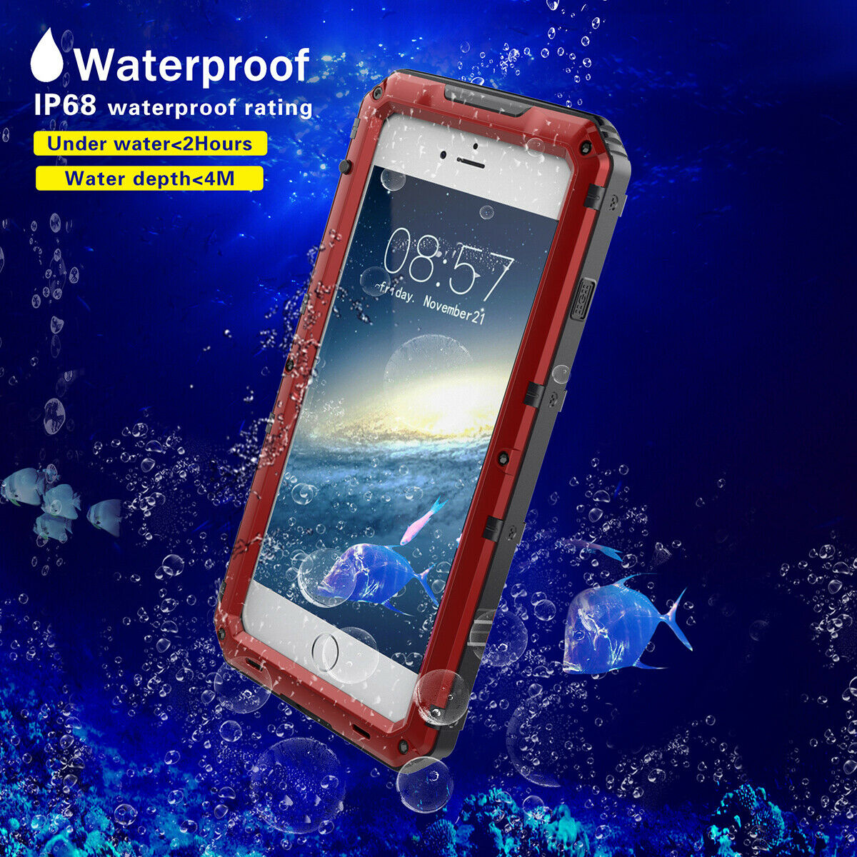 Waterproof Shockproof Case Aluminum Metal Hard For iPhone - carolay.co