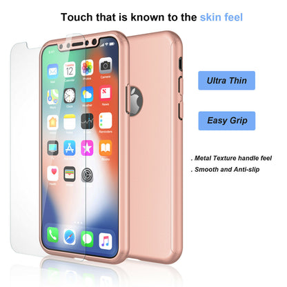 Case Full Body Cover +Tempered Glass For iPhone - carolay.co