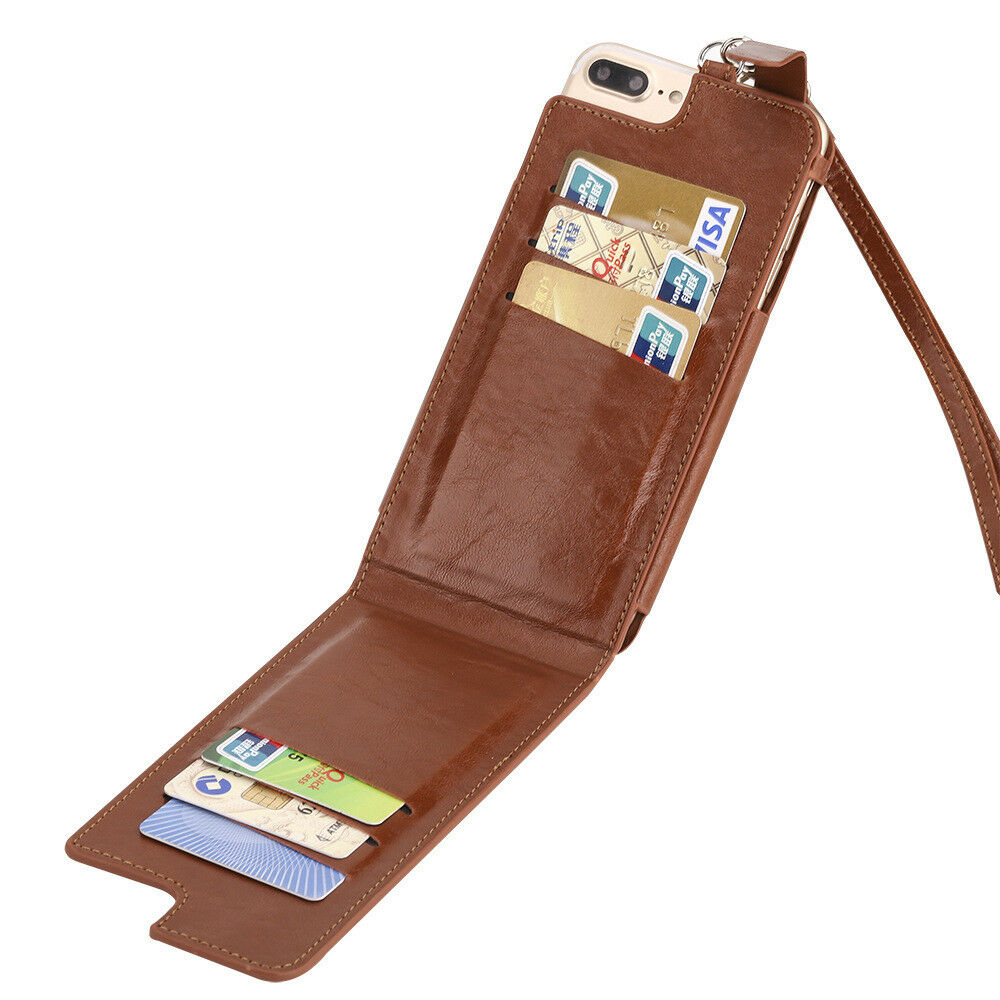 Fits Luxurious Woven Leather Card Slot Wallet Case Lanyard For iPhone - carolay.co
