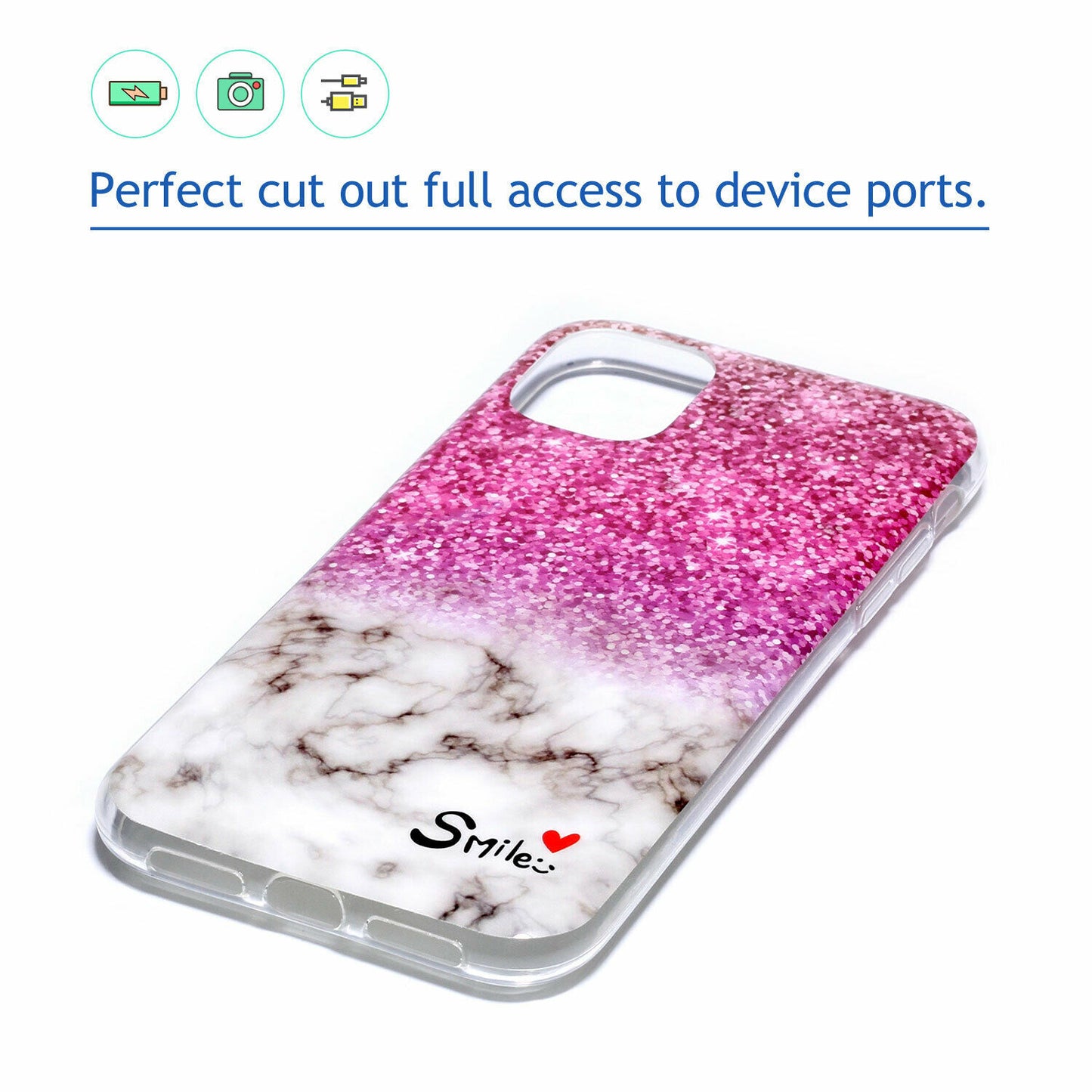 Soft Marble Silicone Rubber Ultra Thin Gel Back Case For iPhone - carolay.co