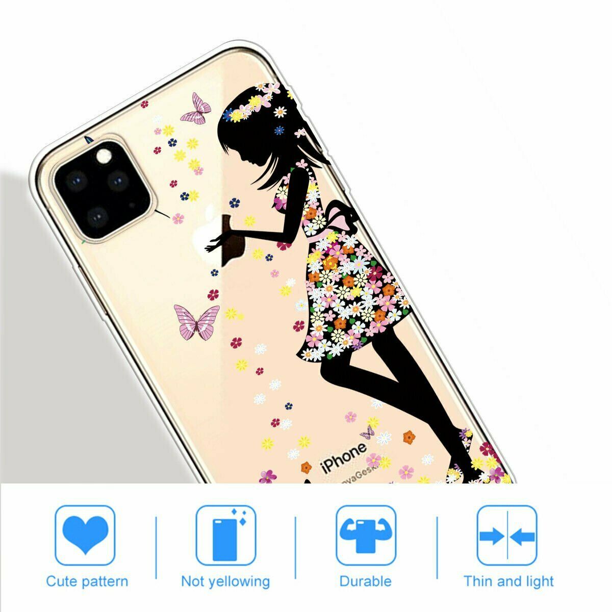 Slim Pattern Soft Rubber Silicone Clear Back Case For iPhone - carolay.co