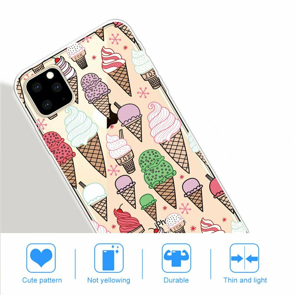 Slim Pattern Soft Rubber Silicone Clear Back Case For iPhone - carolay.co