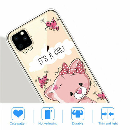 Slim Pattern Soft Rubber Silicone Clear Back Case For iPhone - carolay.co