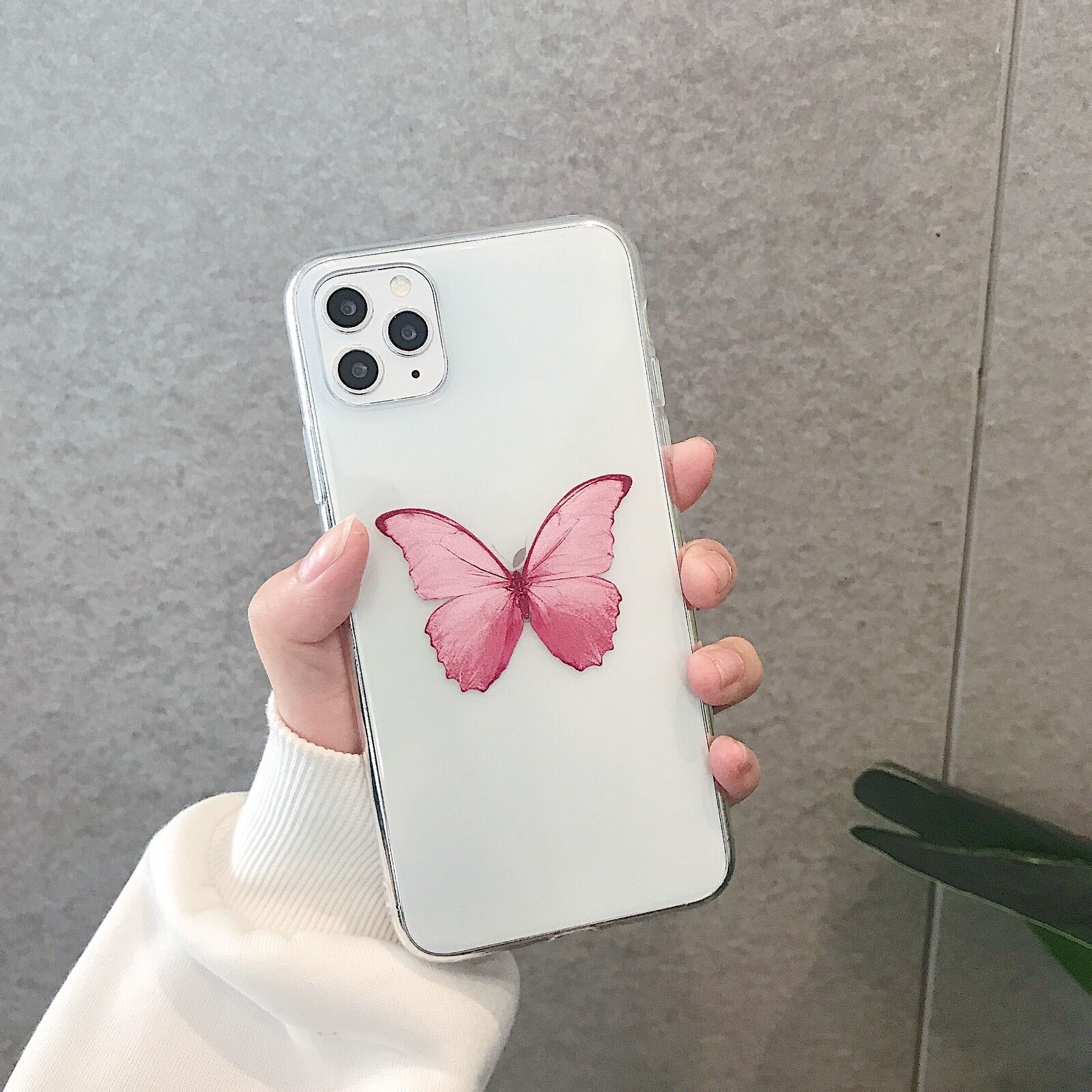 Butterfly Pattern Soft Rubber Back Case For iPhone - carolay.co