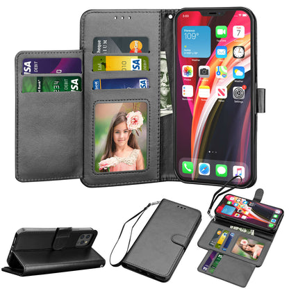 Case Leather Flip Wallet Holder Stand Cover For iPhone - carolay.co