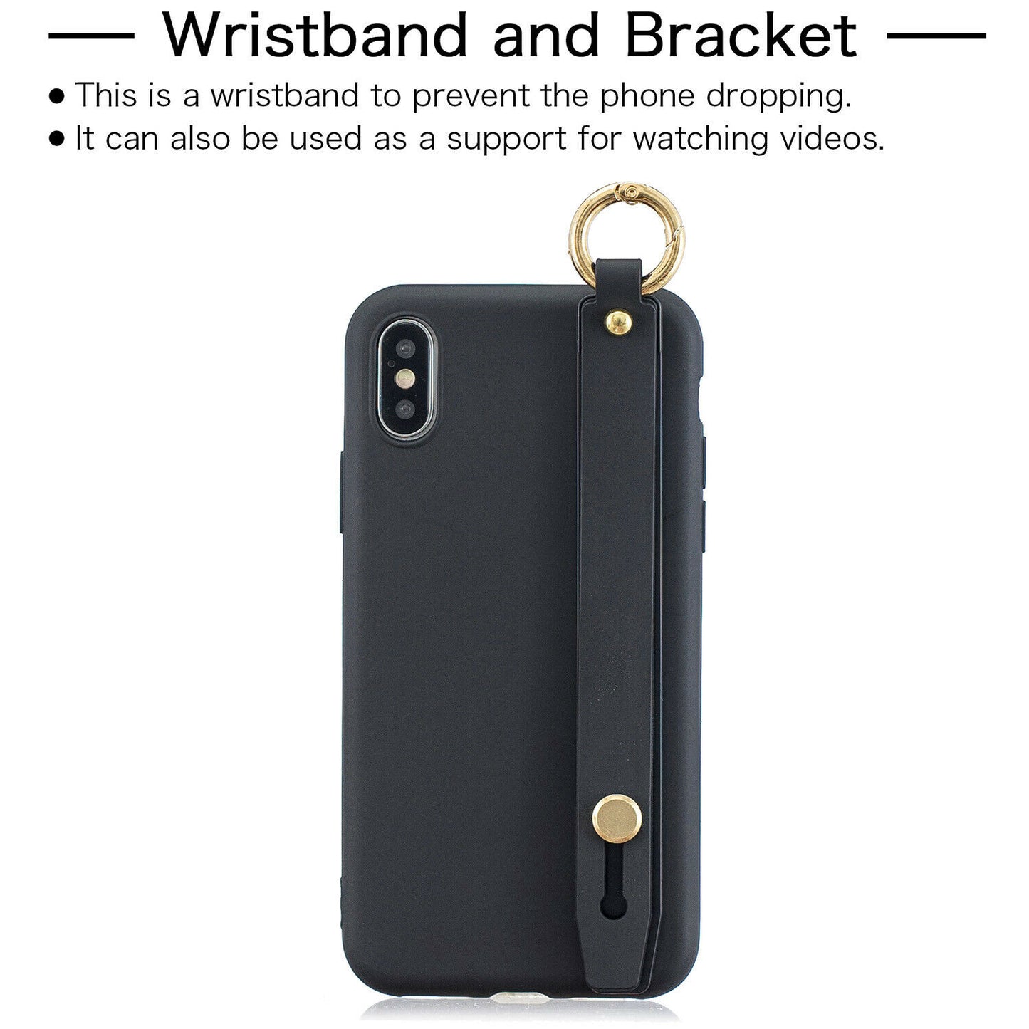 Cute Silicone Wrist Strap Protective Phone Case For iPhone - carolay.co