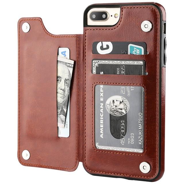 Business Wallet Retro Cover Flip Leather Phone Case - carolay.co