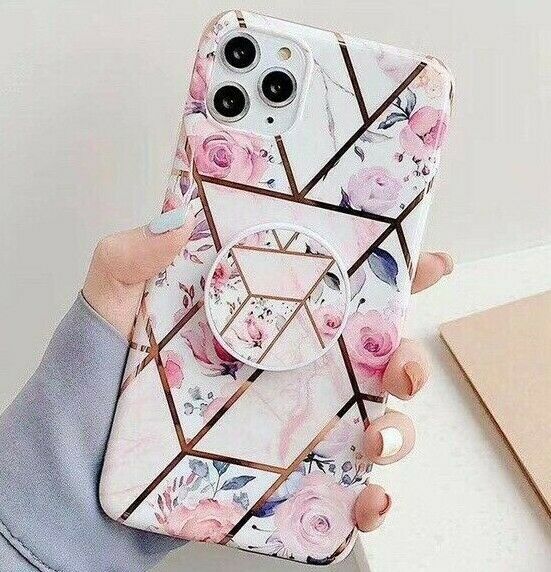 Marble Case With Holder Stand Quality For iPhone 11 Pro Max - carolay.co