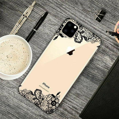 Slim Pattern Soft Rubber Silicone Clear Back Case For iPhone - carolay.co