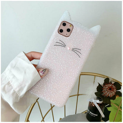 Cute Cat Silicone Fitted Cover for iPhone - carolay.co