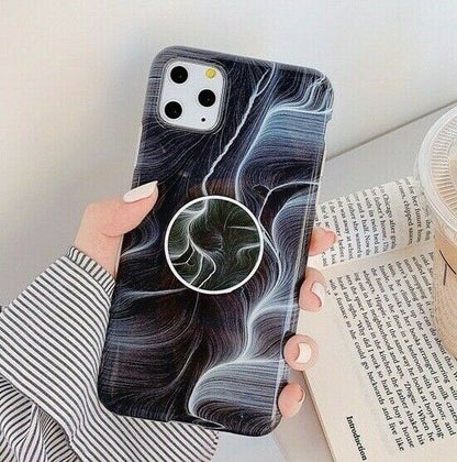 Marble Case With Holder Stand Quality For iPhone 11/11Pro - carolay.co