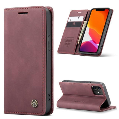 Magnetic Leather Flip Case Leather Fitted Soft Retro for iPhone - carolay.co