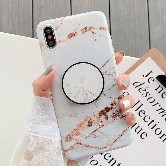 Marble Case With Holder Stand Quality For iPhone 7/Plus - carolay.co