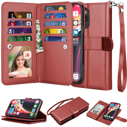 Wallet Case Flip Leather Card Stand Cover For iPhone - carolay.co