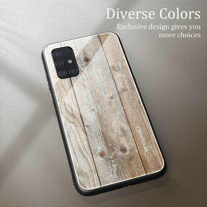 Slim Wood Pattern Tempered Glass Case For Samsung - carolay.co
